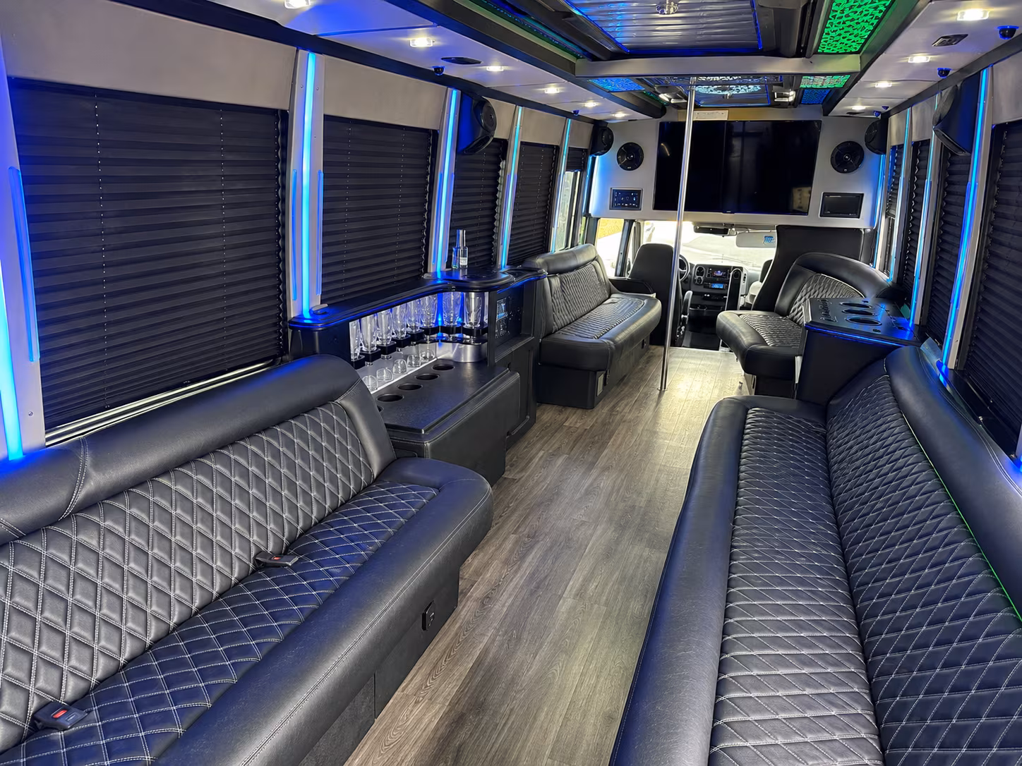 Garden Grove Private Event Transportation party bus exterior
