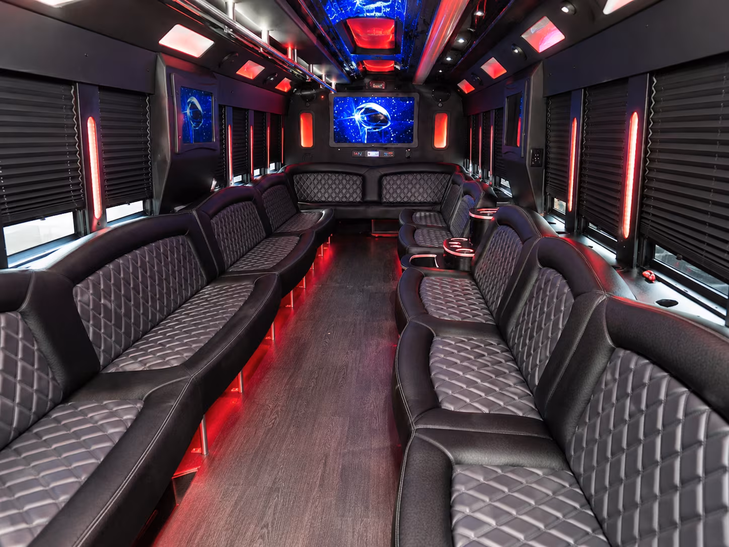 Garden Grove Private Event Transportation party bus exterior