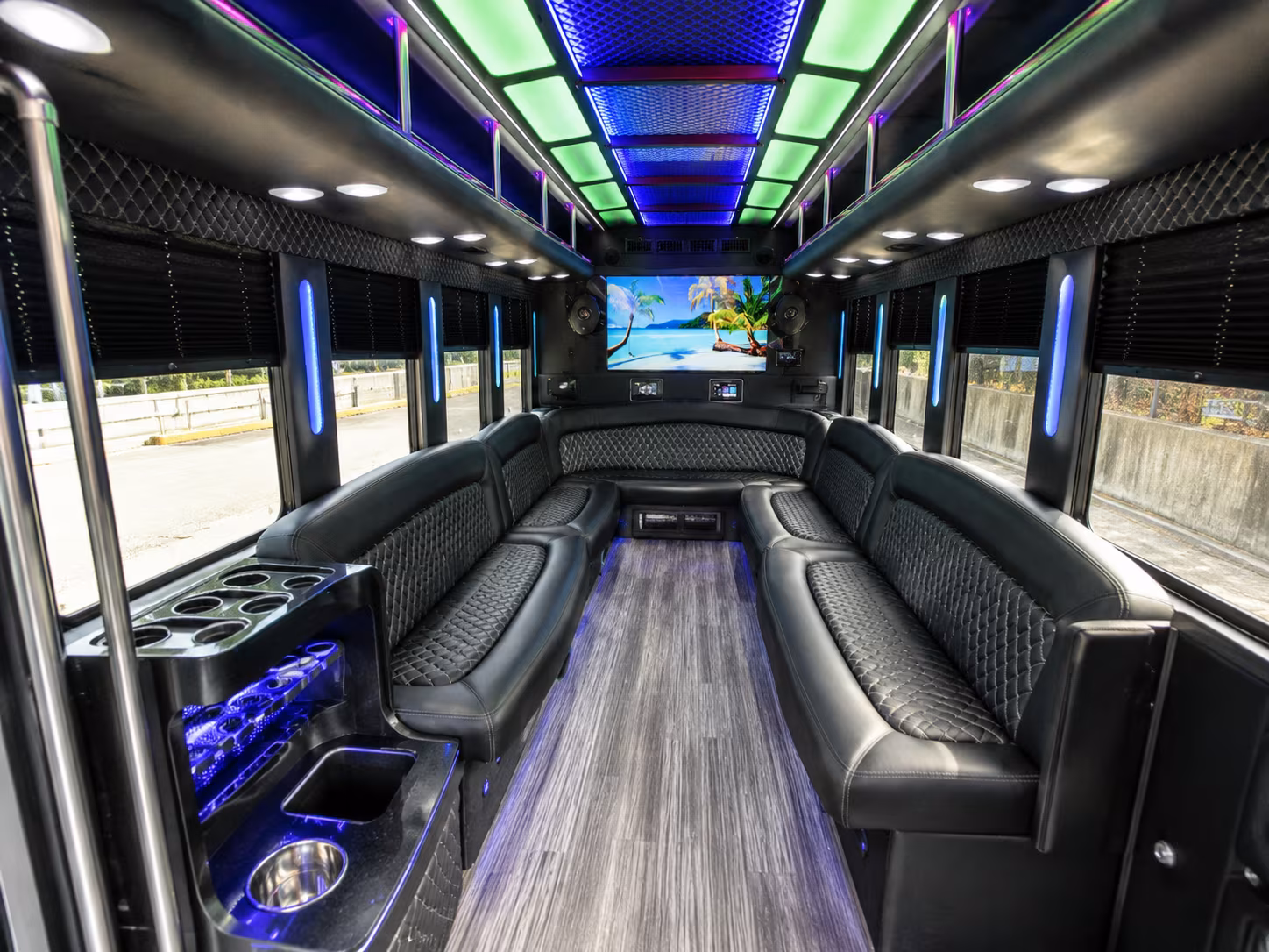 Garden Grove Sporting Event Transportation party bus exterior