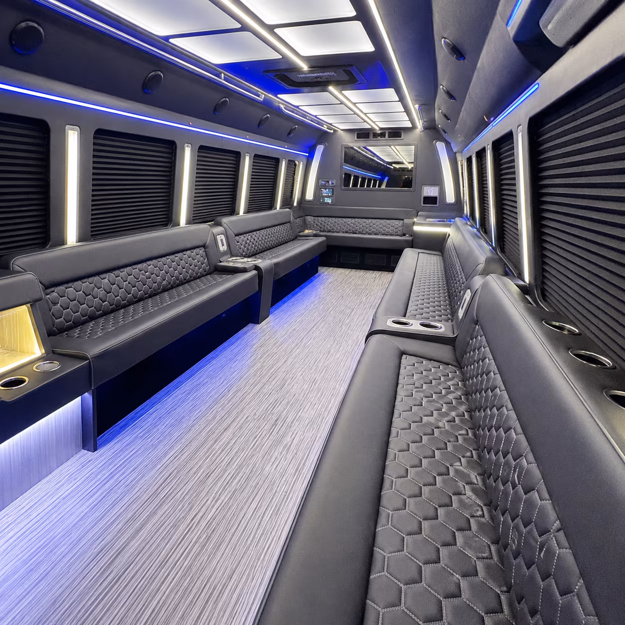 Garden Grove Sporting Event Transportation onboard seating