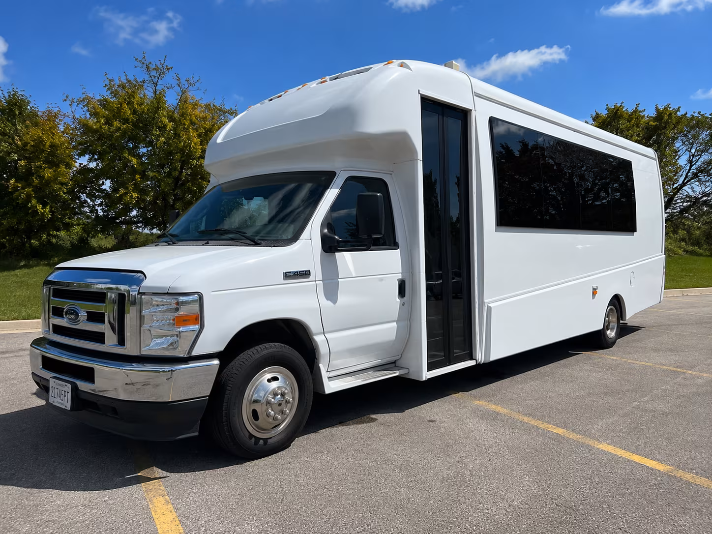 Interior of a party bus rental serving Garden Grove