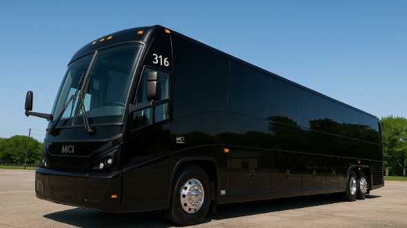 Exterior of Charter Bus Company Garden Grove's 40 Passenger Charter Bus in Garden Grove