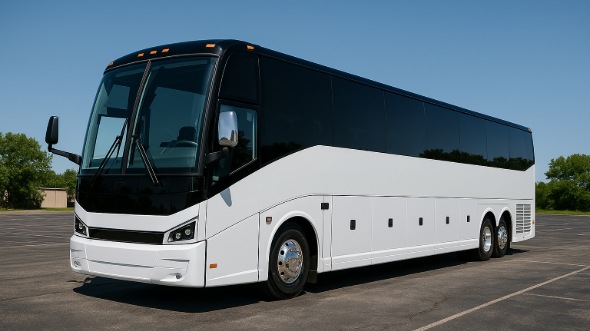 Exterior of Charter Bus Company Placentia's 40 Passenger Party Bus in Placentia