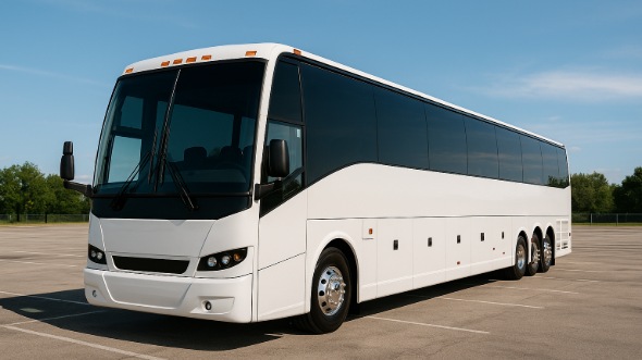 Exterior of Charter Bus Company Santa Ana's 40 Passenger Party Bus in Santa Ana