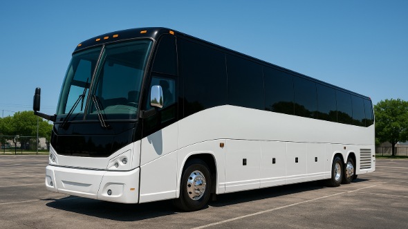 Exterior of Charter Bus Company Garden Grove's 44 Passenger Charter Bus in Garden Grove