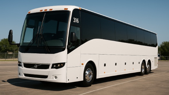 Exterior of Charter Bus Company Garden Grove's 46 Passenger Charter Bus in Garden Grove