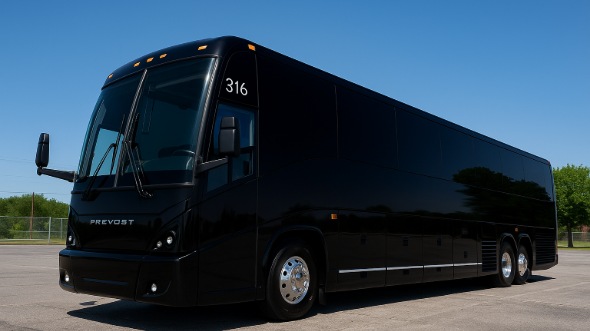 Exterior of Charter Bus Company Garden Grove's 51 Passenger Charter Bus in Garden Grove