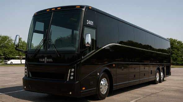 Exterior of Charter Bus Company Garden Grove's 56 Passenger Charter Bus in Garden Grove