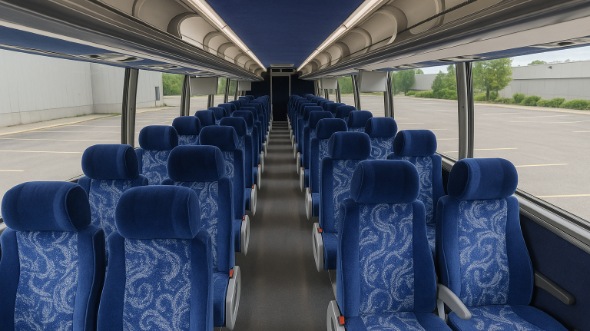 Interior of Charter Bus Company Garden Grove's ADA Charter Bus in Garden Grove