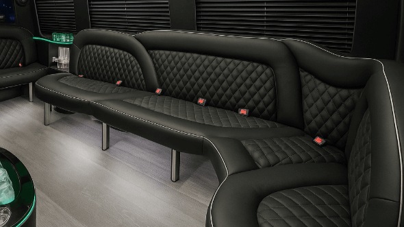 garden grove 14 passenger sprinter limousine interior