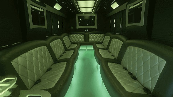 garden grove 40 passenger party bus interior